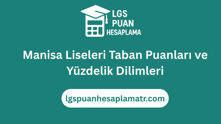 Manisa Liseleri Taban Puanları ve Yüzdelik Dilimleri